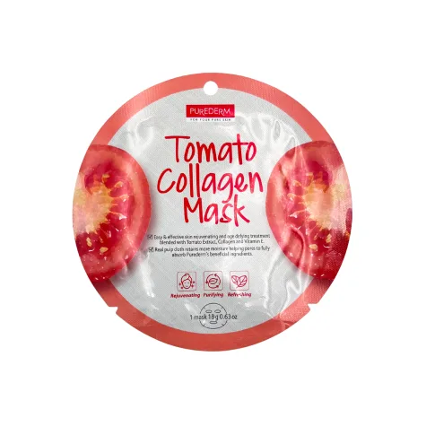 Purederm mascarilla facial tomato collagen mask